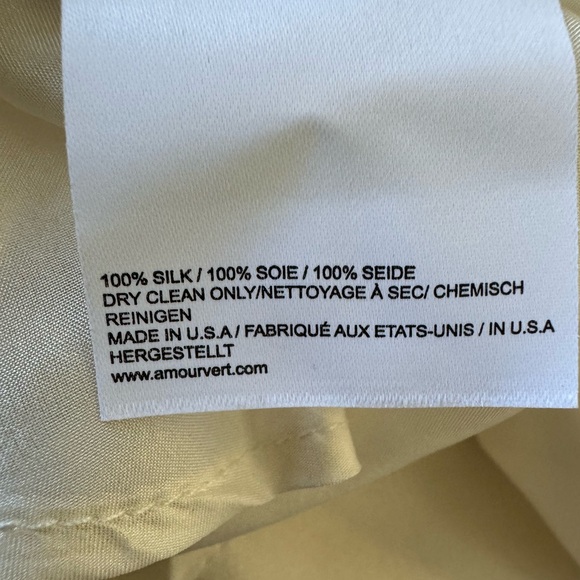 Amour Vert Silk Tie Front Dress ASO BlakeLively Preserve- Size Medium - Picture 7 of 10